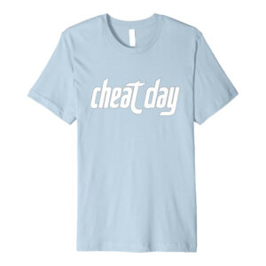 Cheat Day white logo Premium baby blue T-Shirt