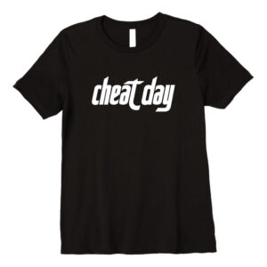 Cheat Day white logo Premium black T-Shirt