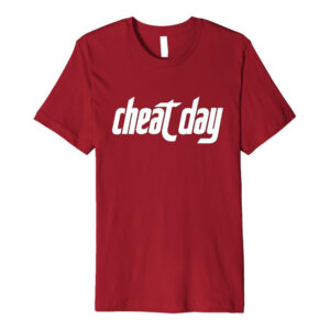 Cheat Day white logo Premium cranberry red T-Shirt