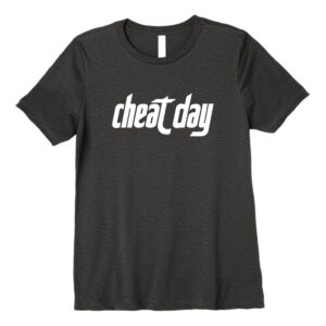 Cheat Day white logo Premium heather grey T-Shirt